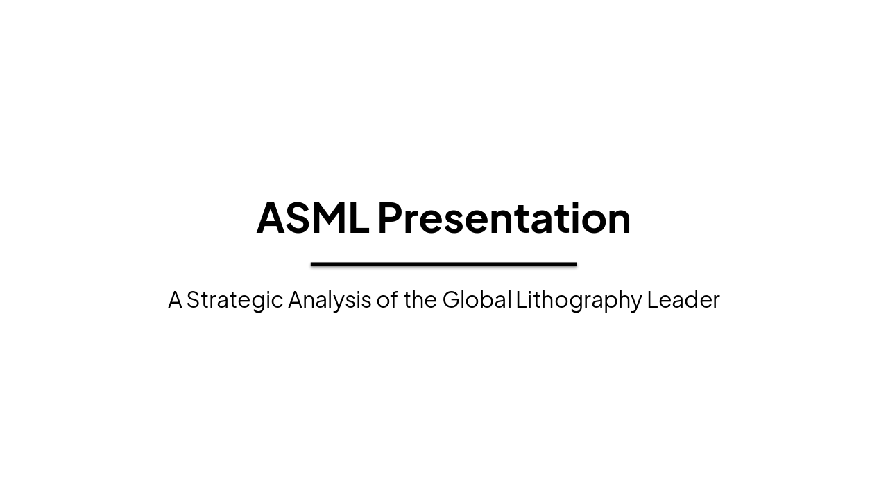 ASML: SWOT Analysis - Lithography Leader