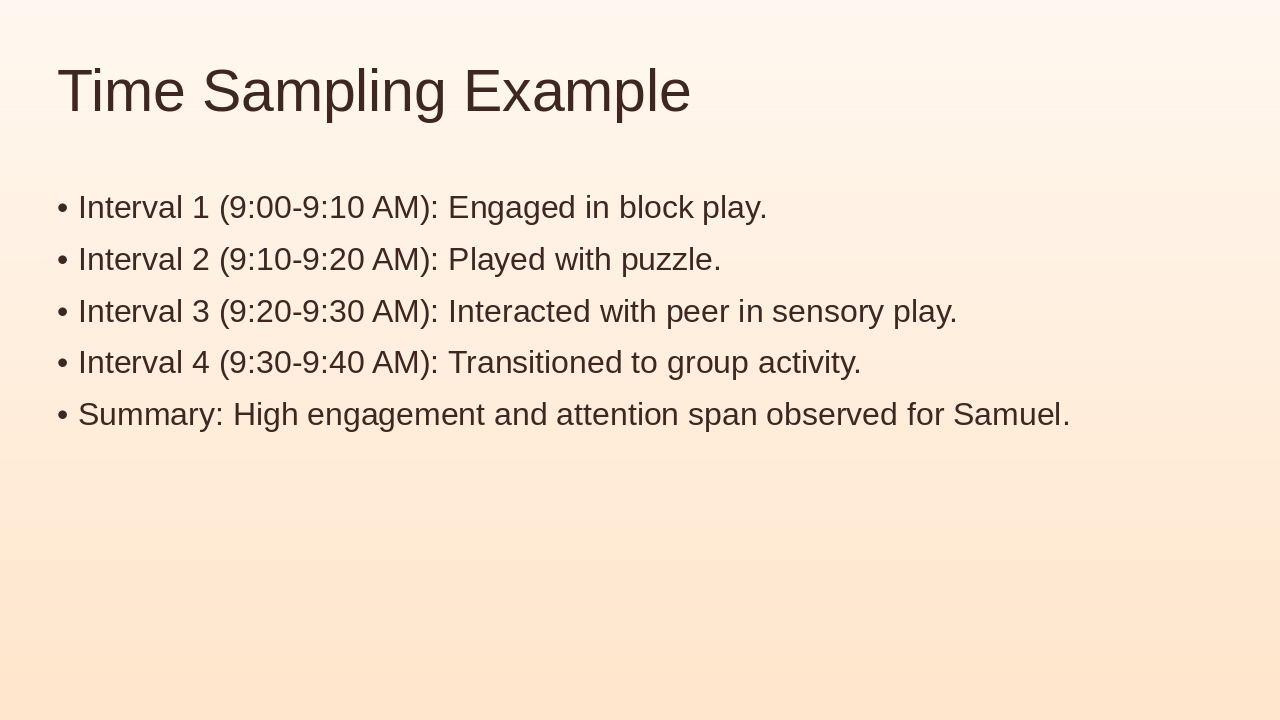 Slide 8 - Time Sampling Example