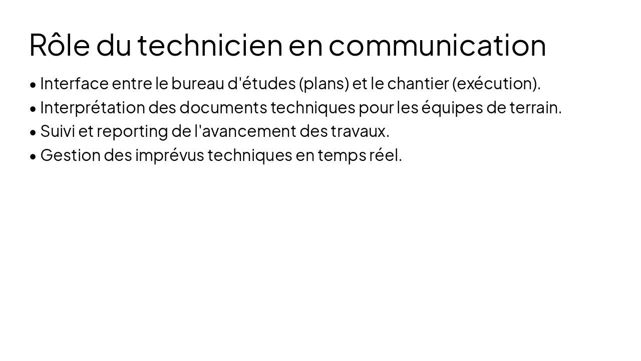 Slide 11 - Rôle du technicien en communication
