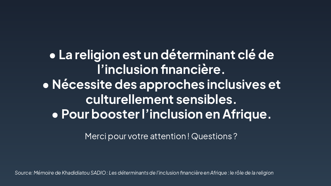 Slide 13 - Conclusion générale