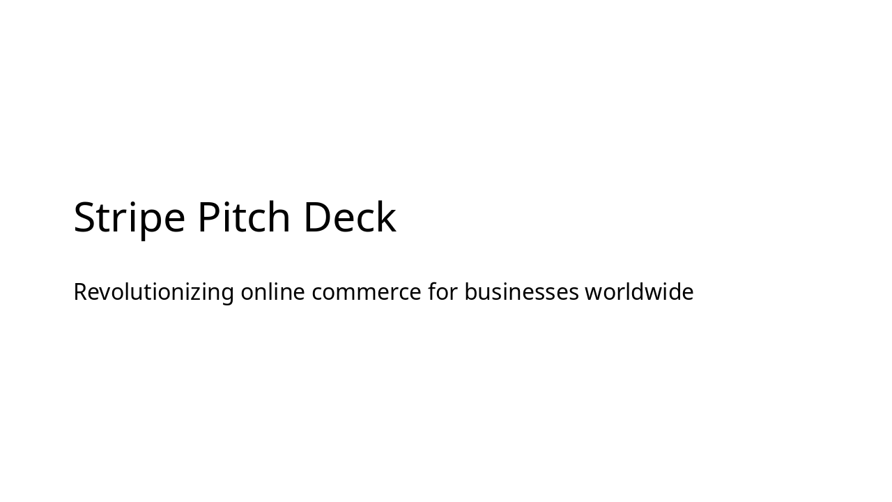 Slide 1 - Stripe Pitch Deck