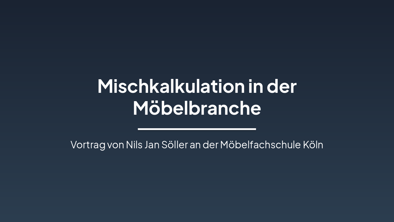Mischkalkulation in der Möbelbranche