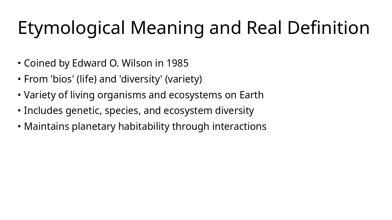 Slide 3 - Etymological Meaning and Real Definition