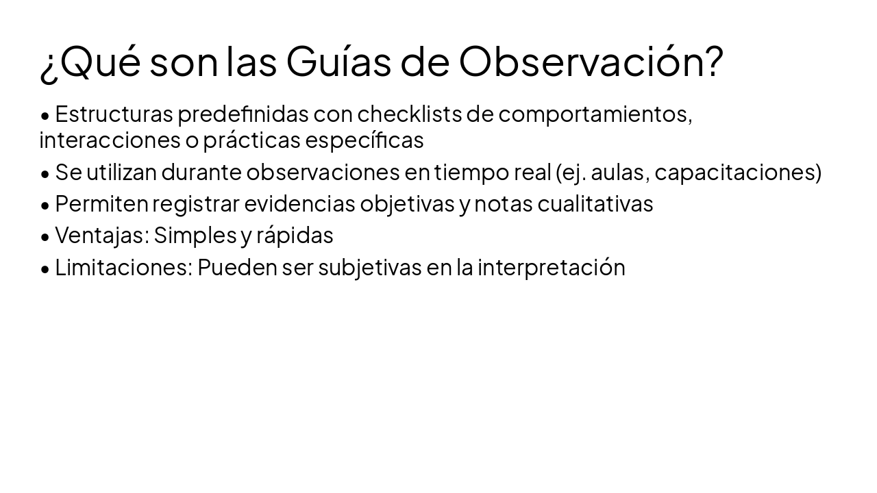 Slide 4 - ¿Qué son las Guías de Observación?