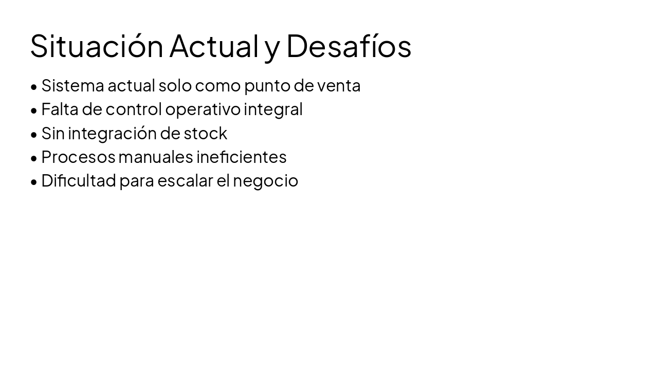 Slide 2 - Situación Actual y Desafíos