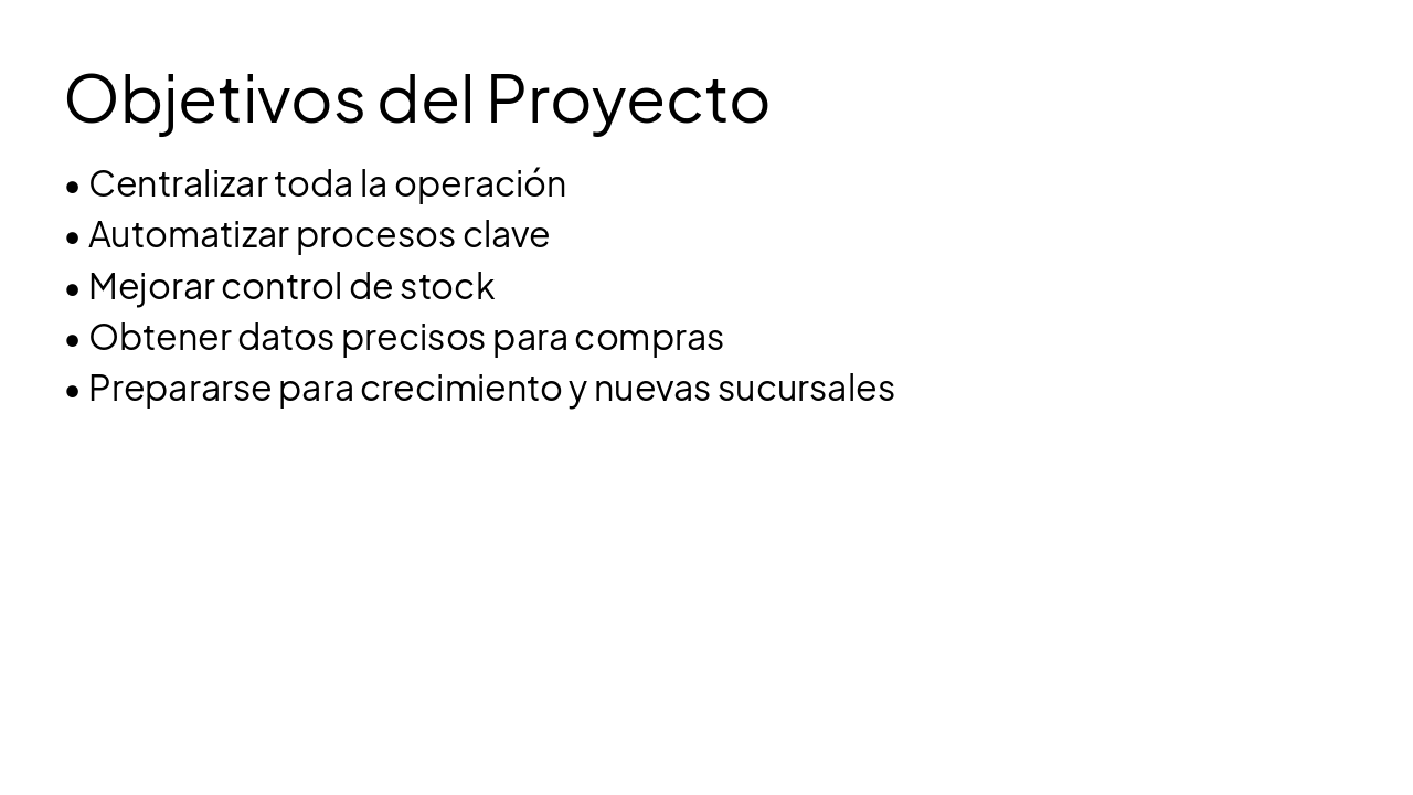 Slide 3 - Objetivos del Proyecto