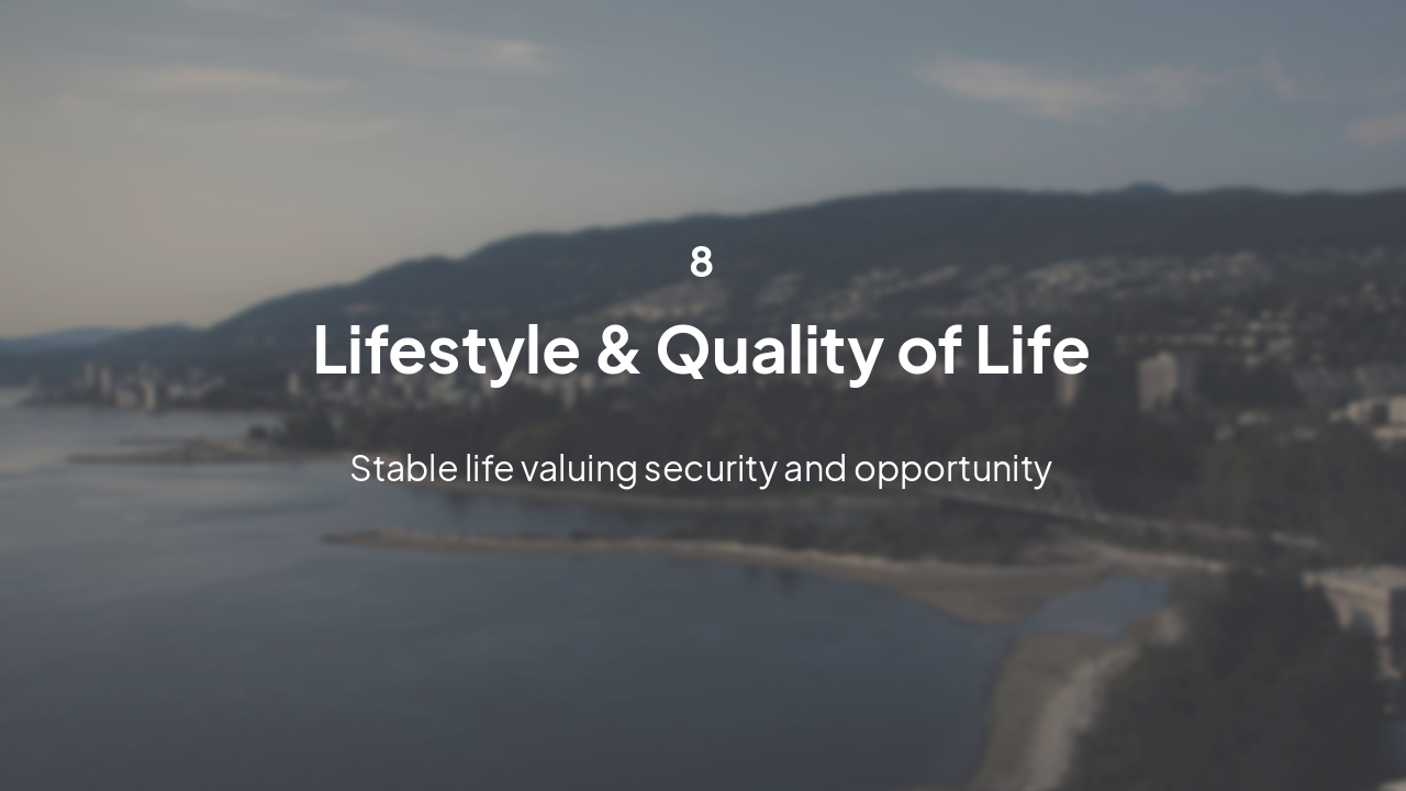 Slide 21 - 8. Lifestyle & Quality of Life