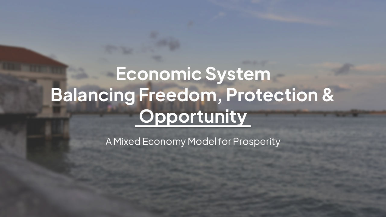 Slide 1 - Economic System
Balancing Freedom, Protection & Opportunity
