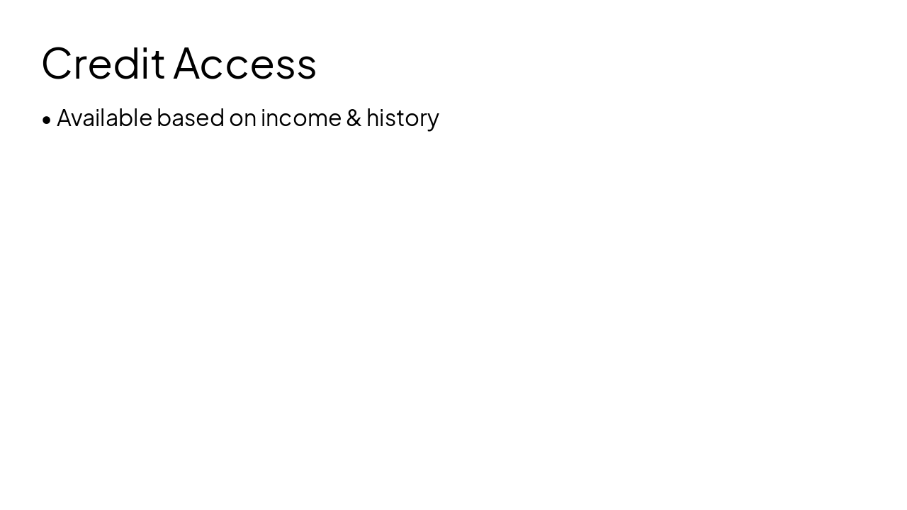 Slide 16 - Credit Access