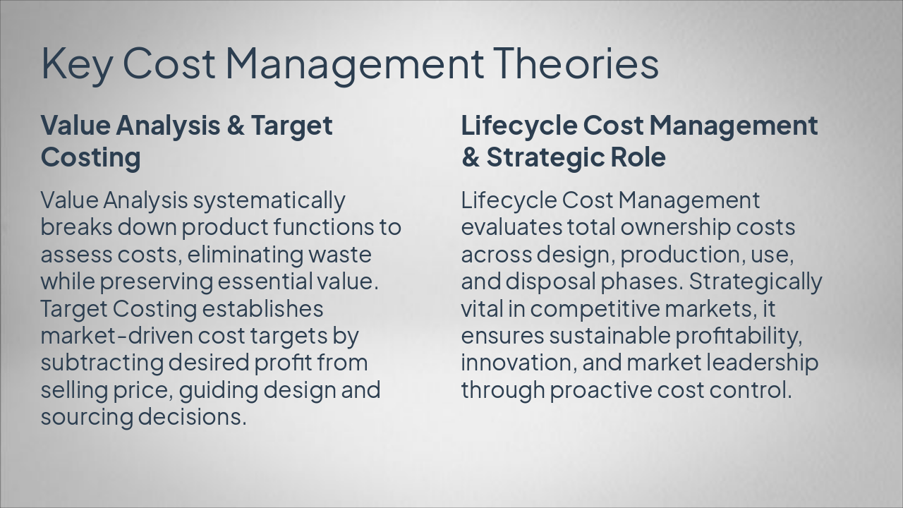 Slide 5 - Key Cost Management Theories