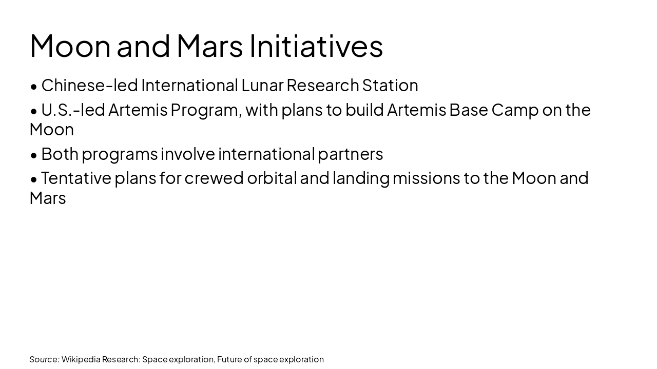 Slide 9 - Moon and Mars Initiatives
