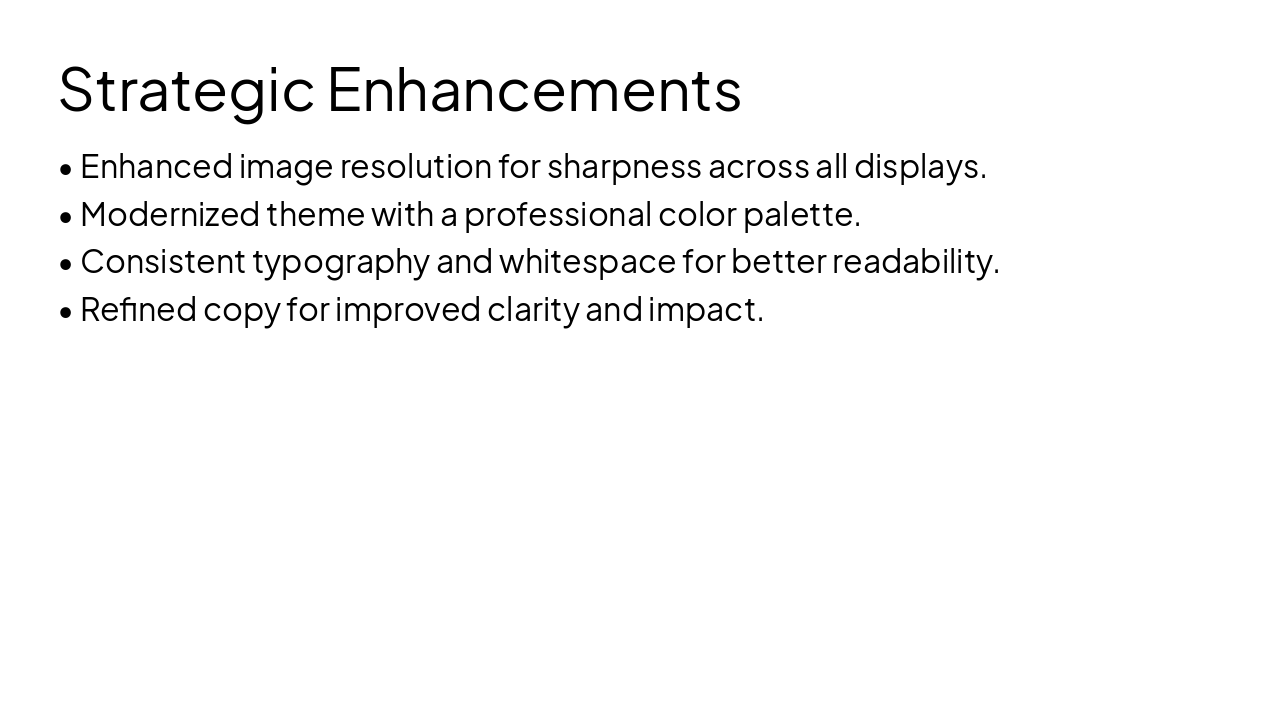 Slide 3 - Strategic Enhancements