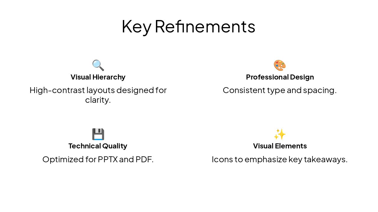 Slide 4 - Key Refinements