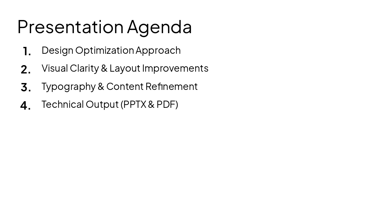 Slide 2 - Presentation Agenda