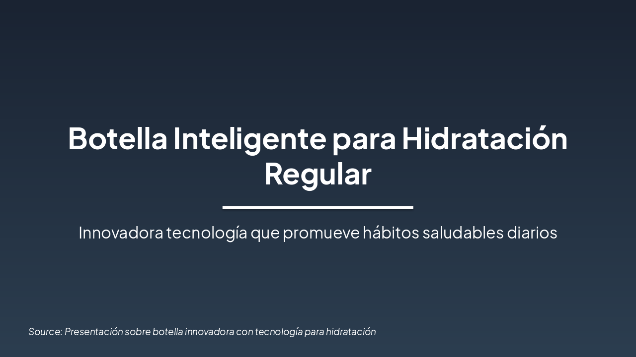 Botella Inteligente para Hidratación Diaria