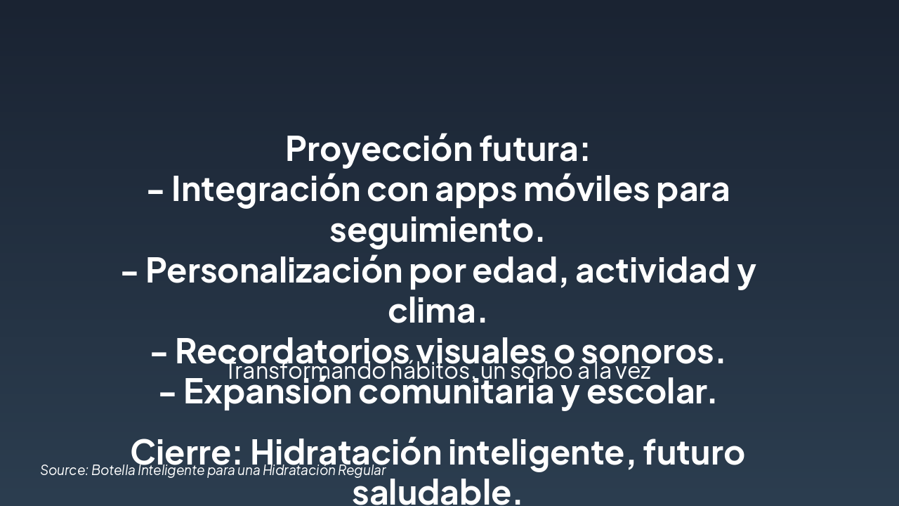 Slide 6 - ¡Hacia un futuro hidratado!