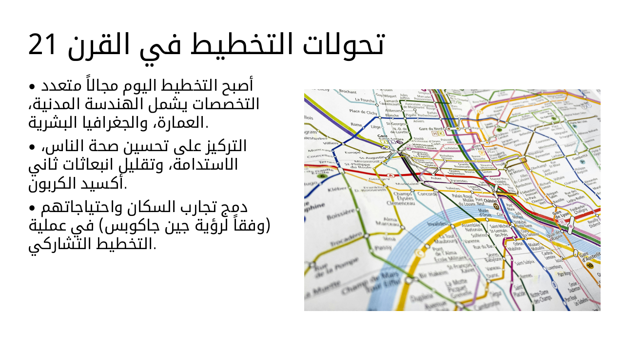 Slide 5 - تحولات التخطيط في القرن 21