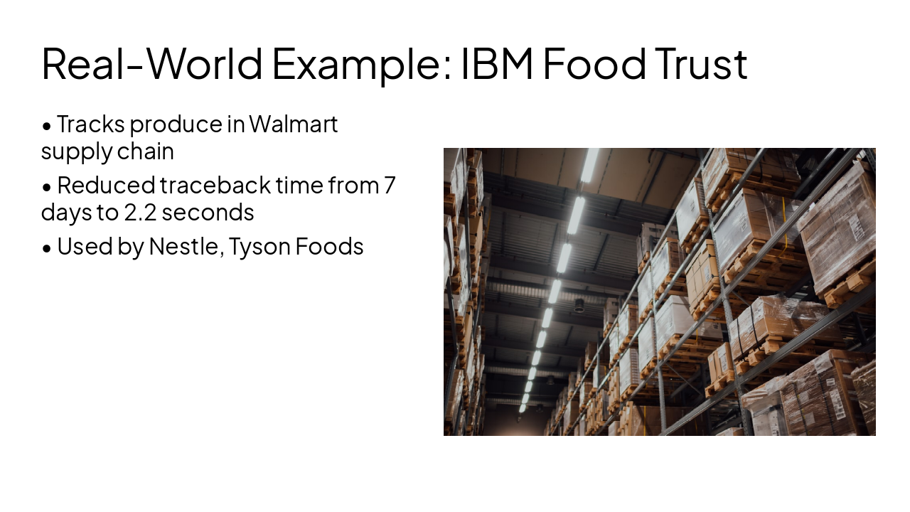Slide 13 - Real-World Example: IBM Food Trust