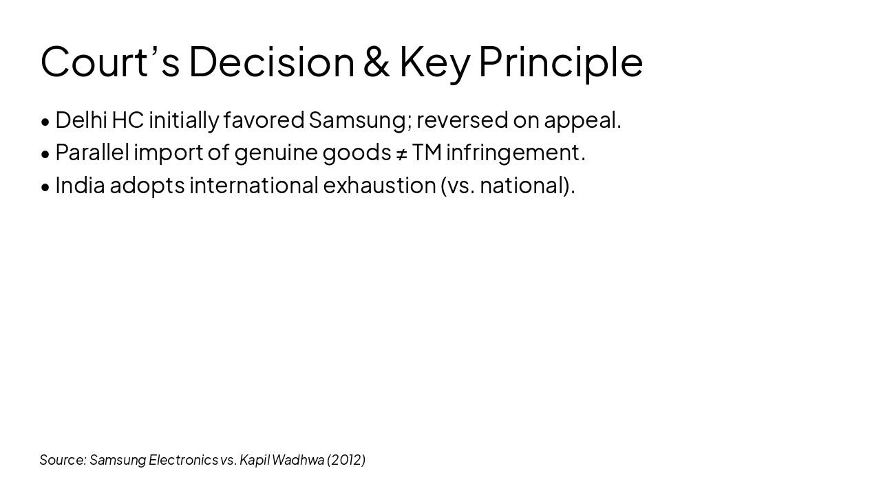 Slide 4 - Court’s Decision & Key Principle