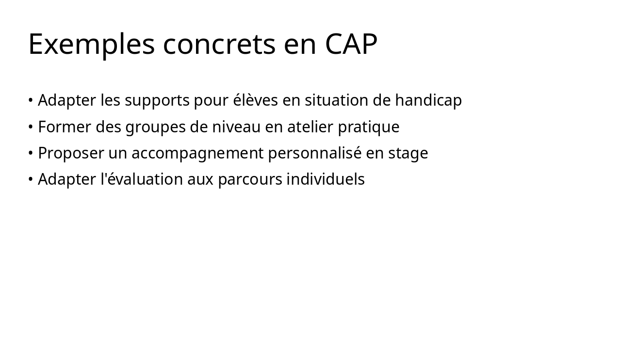 Slide 5 - Exemples concrets en CAP