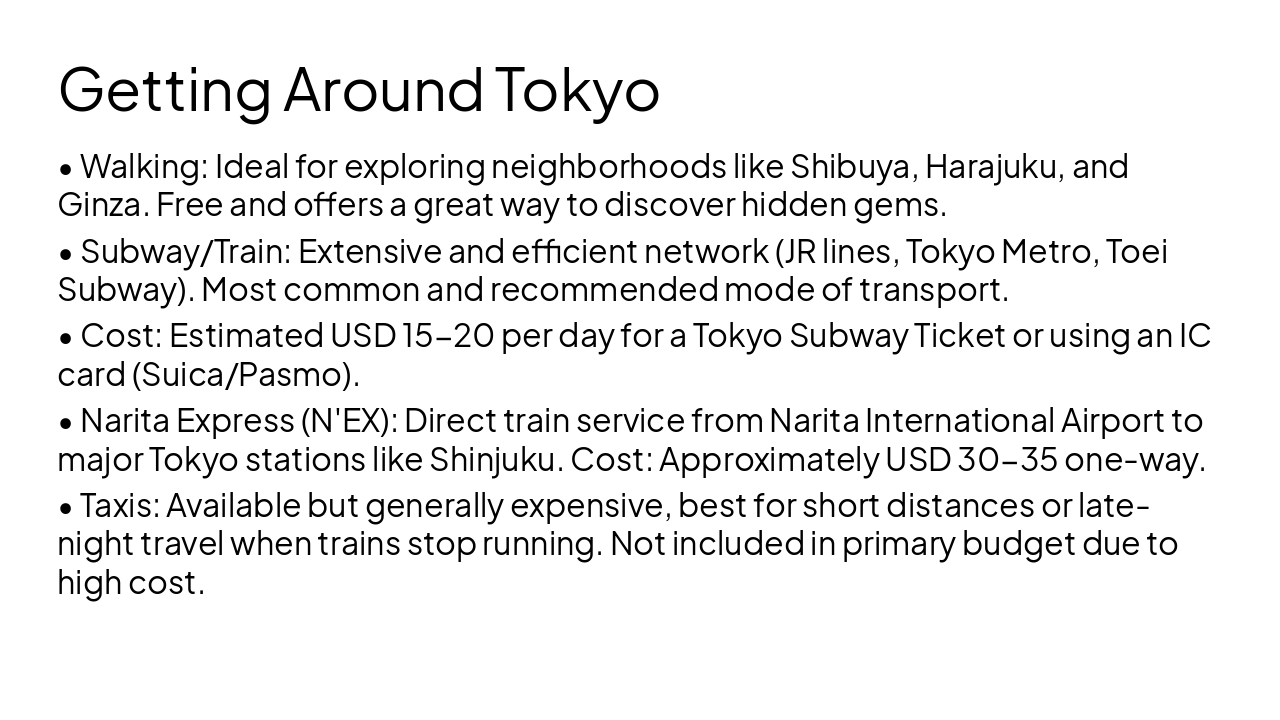Slide 15 - Getting Around Tokyo