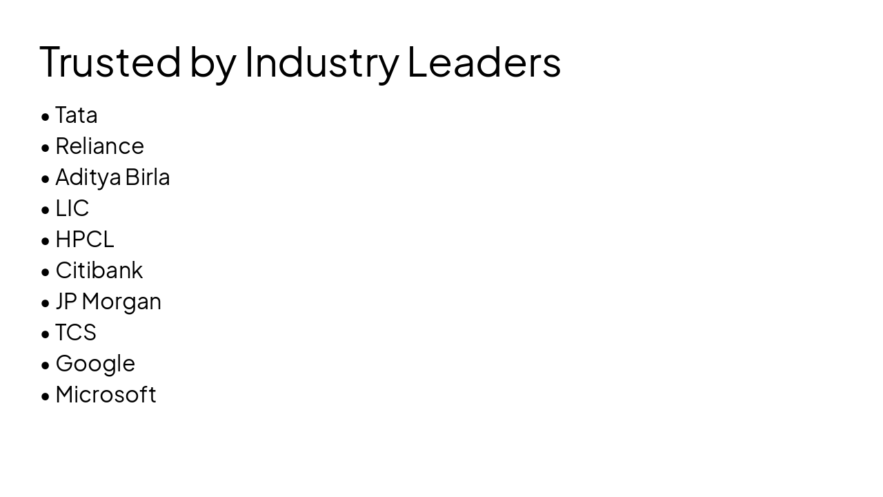 Slide 11 - Trusted by Industry Leaders