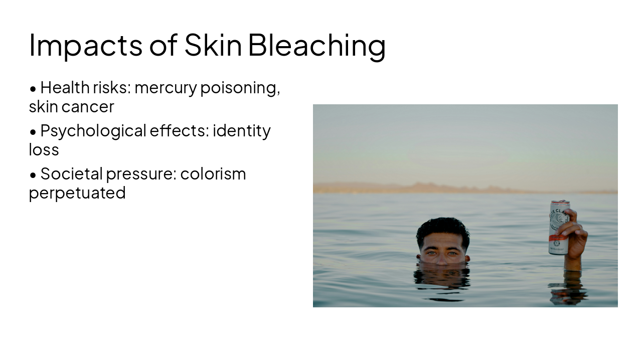 Slide 4 - Impacts of Skin Bleaching