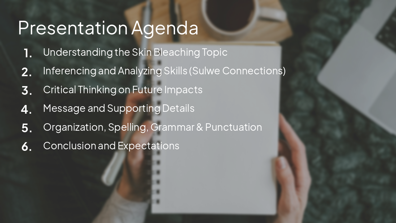Slide 2 - Presentation Agenda