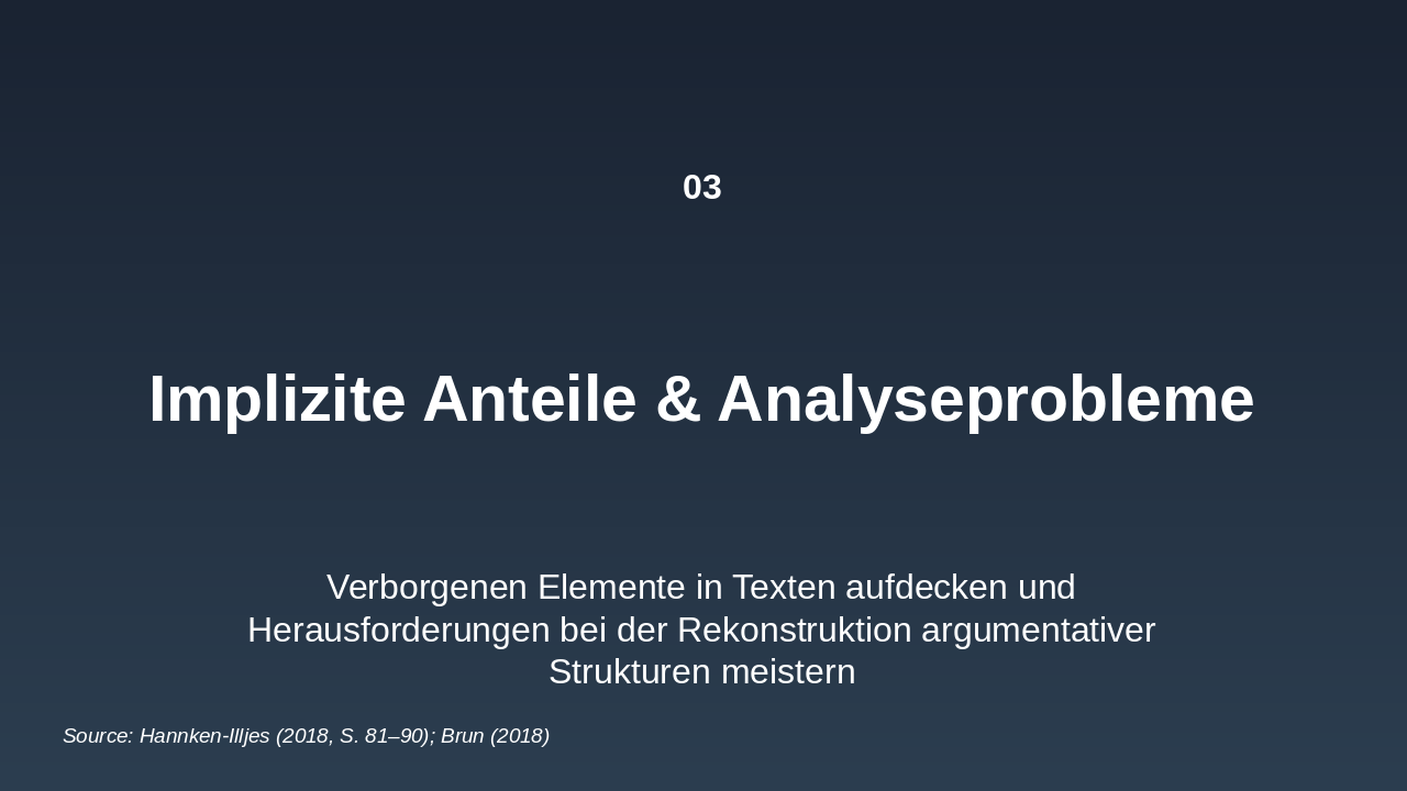 Slide 9 - Argumentation – Warum, was und wie?