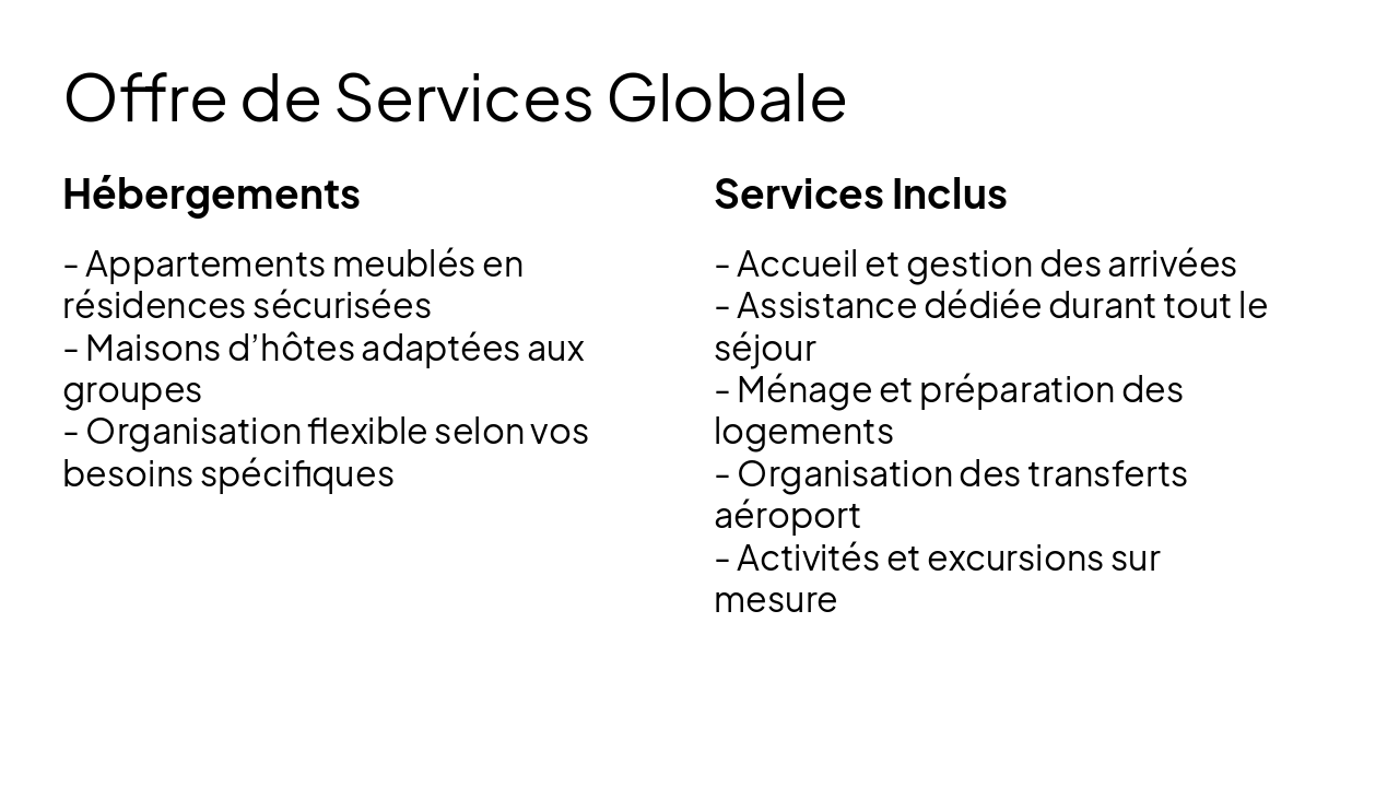 Slide 5 - Offre de Services Globale