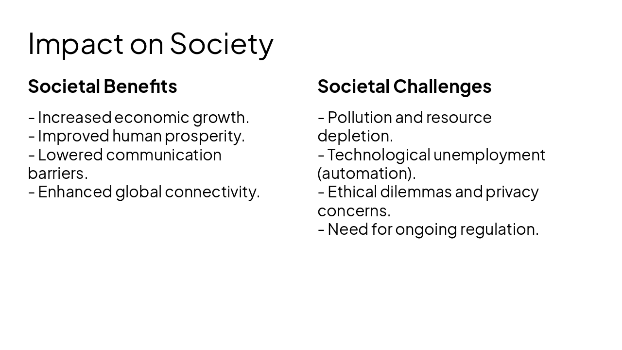 Slide 6 - Impact on Society