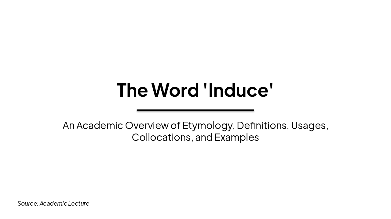 Slide 1 - The Word 'Induce'