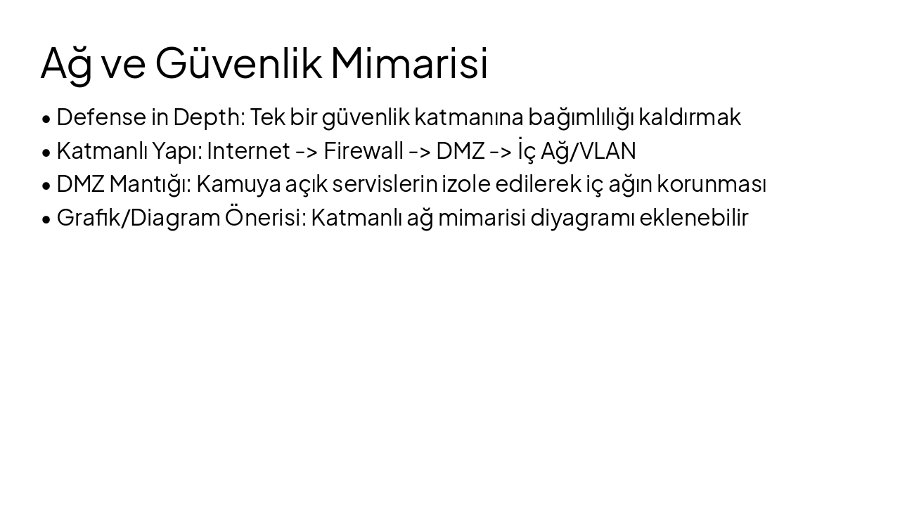 Slide 4 - Ağ ve Güvenlik Mimarisi