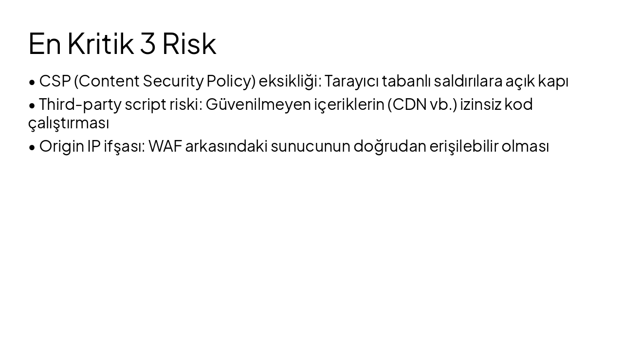 Slide 11 - En Kritik 3 Risk