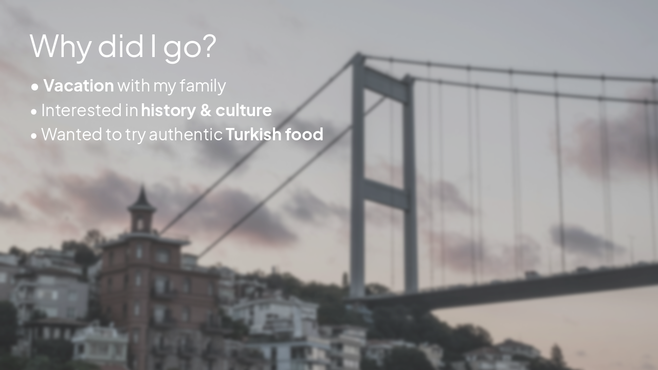 Slide 3 - Why did I go?