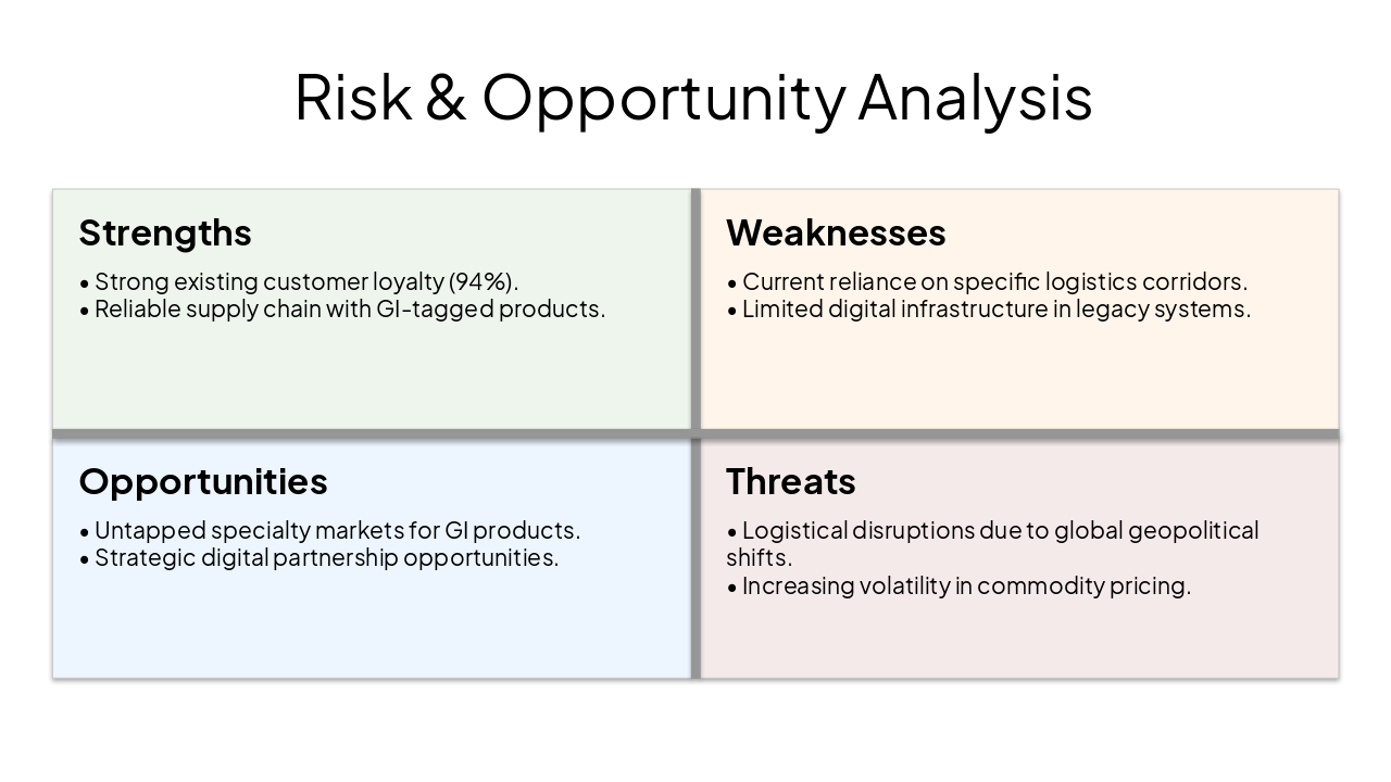 Slide 11 - Risk & Opportunity Analysis