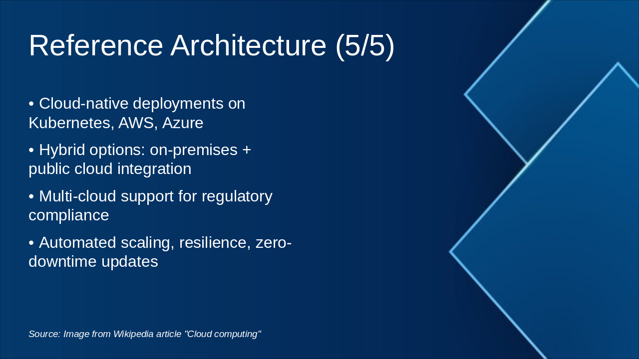 Slide 20 - Reference Architecture (5/5)