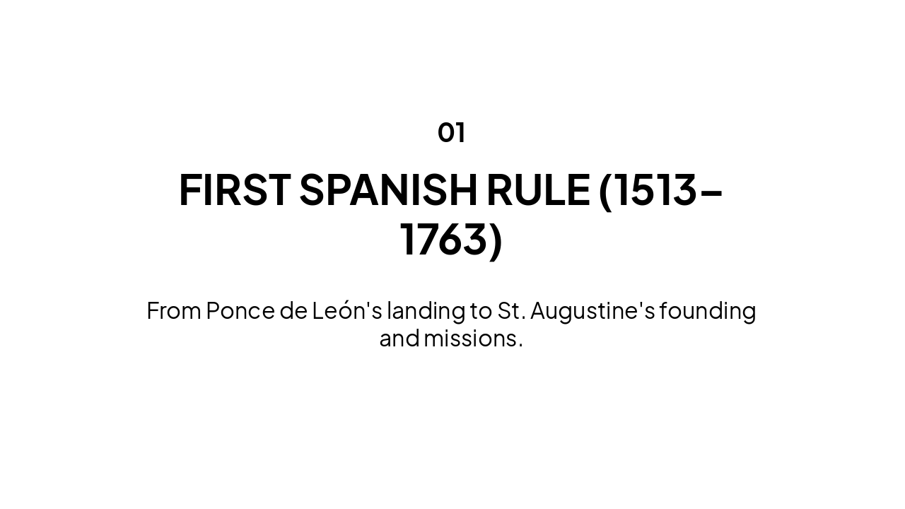 Florida's Colonial Era: Spain to U.S. (1513–1821)