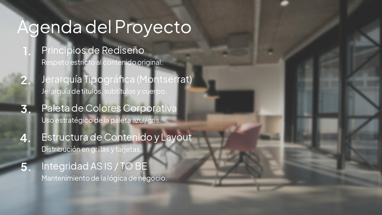 Slide 2 - Agenda del Proyecto