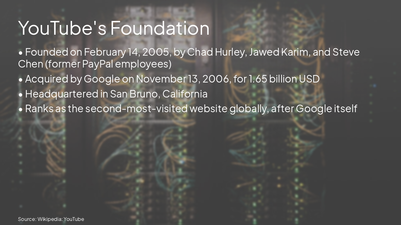 Slide 3 - YouTube's Foundation