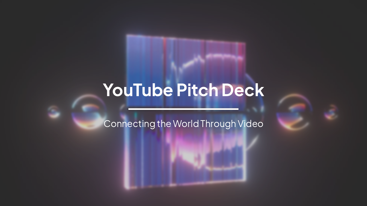 Slide 1 - YouTube Pitch Deck