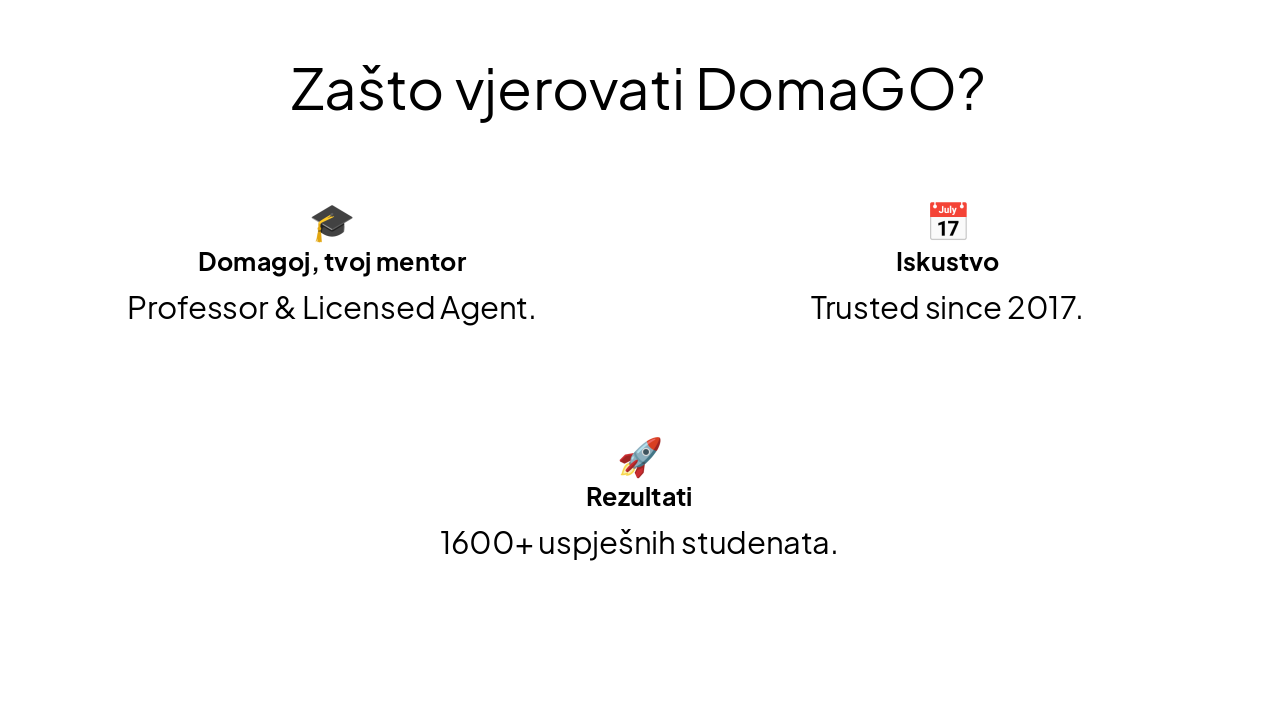 Slide 4 - Zašto vjerovati DomaGO?