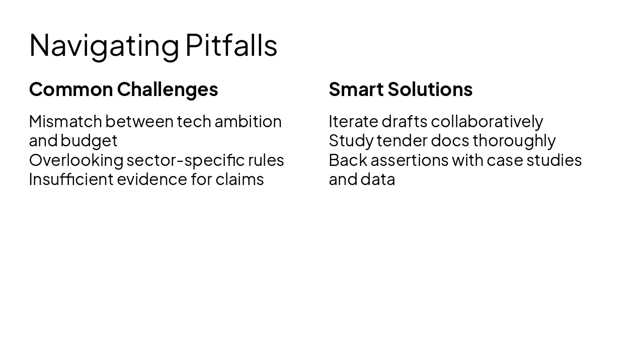 Slide 12 - Navigating Pitfalls