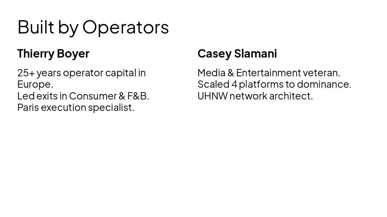 Slide 4 - Built by Operators