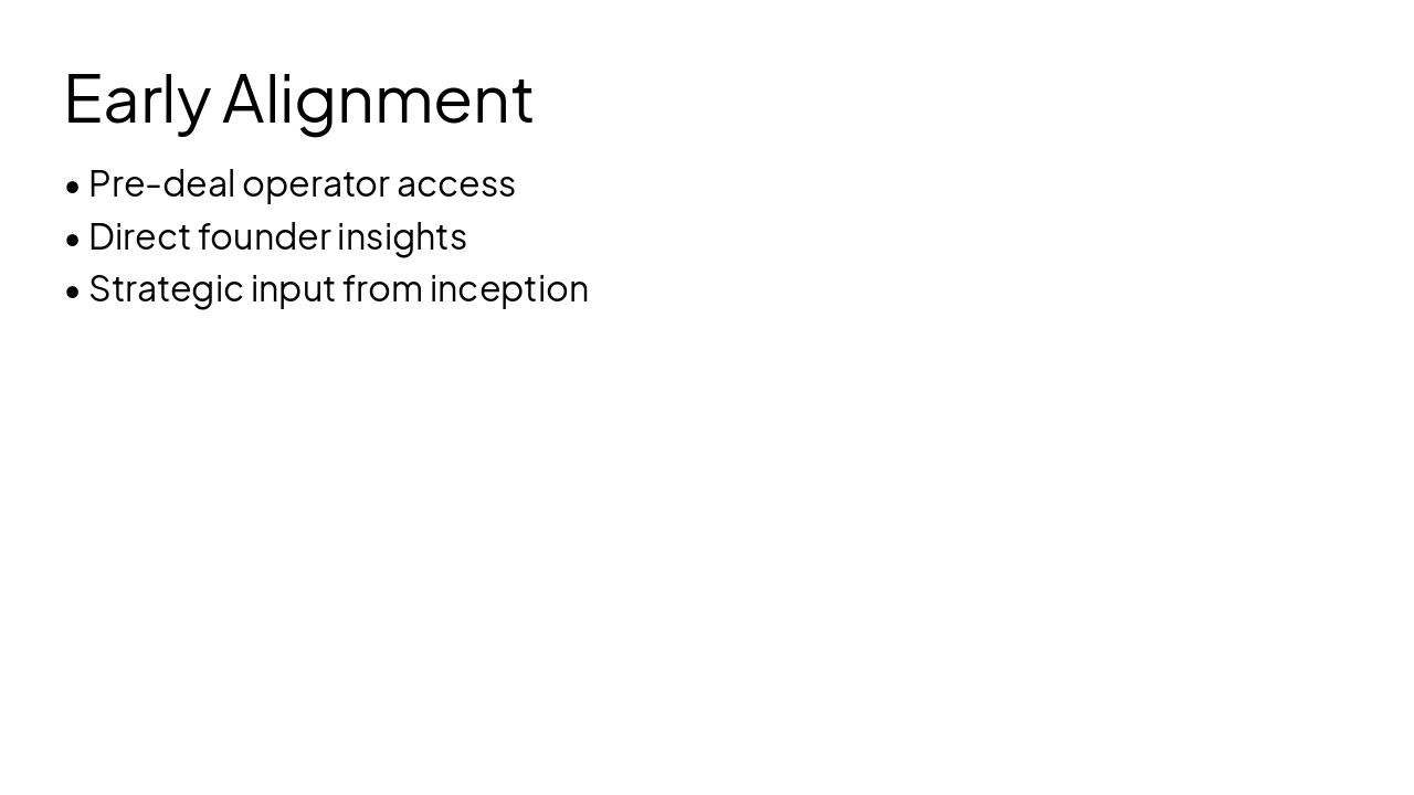 Slide 10 - Early Alignment