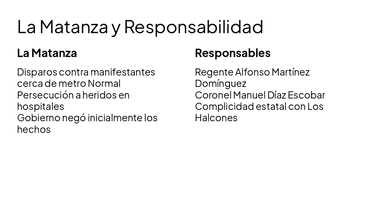 Slide 6 - La Matanza y Responsabilidad