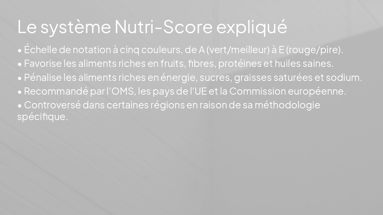 Slide 6 - The Nutri-Score System Explained