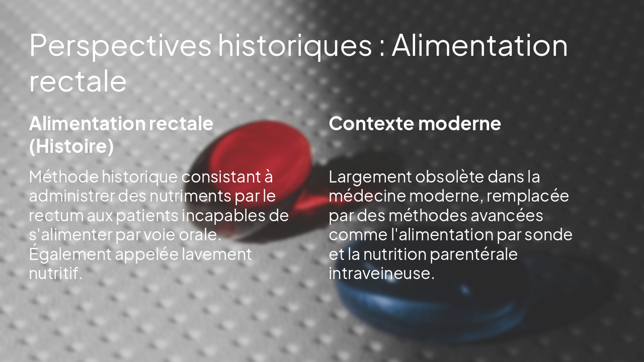 Slide 7 - Historical Perspectives: Rectal Feeding