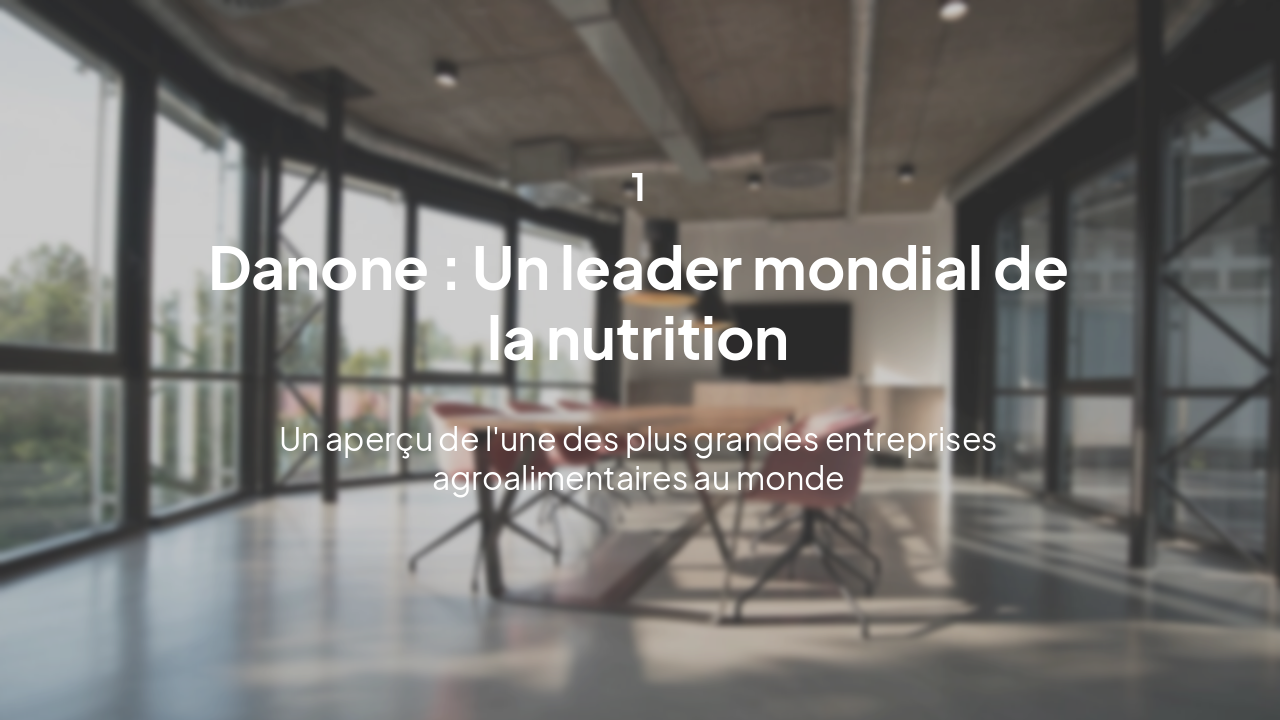 Slide 3 - Company Profile: Danone