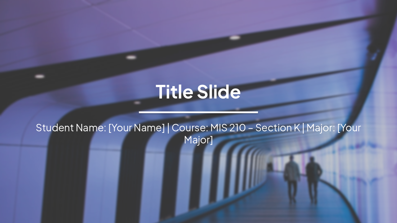 Slide 1 - Title Slide